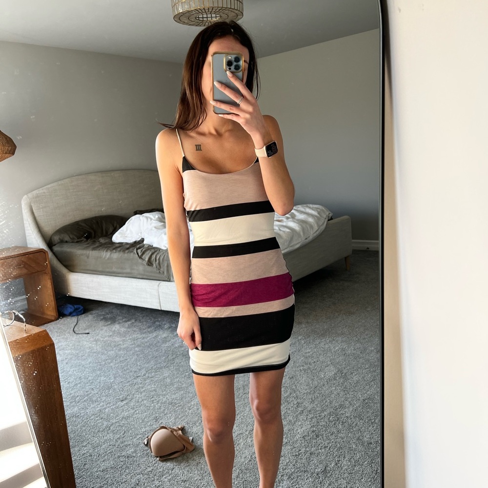 Windsor pink striped dress